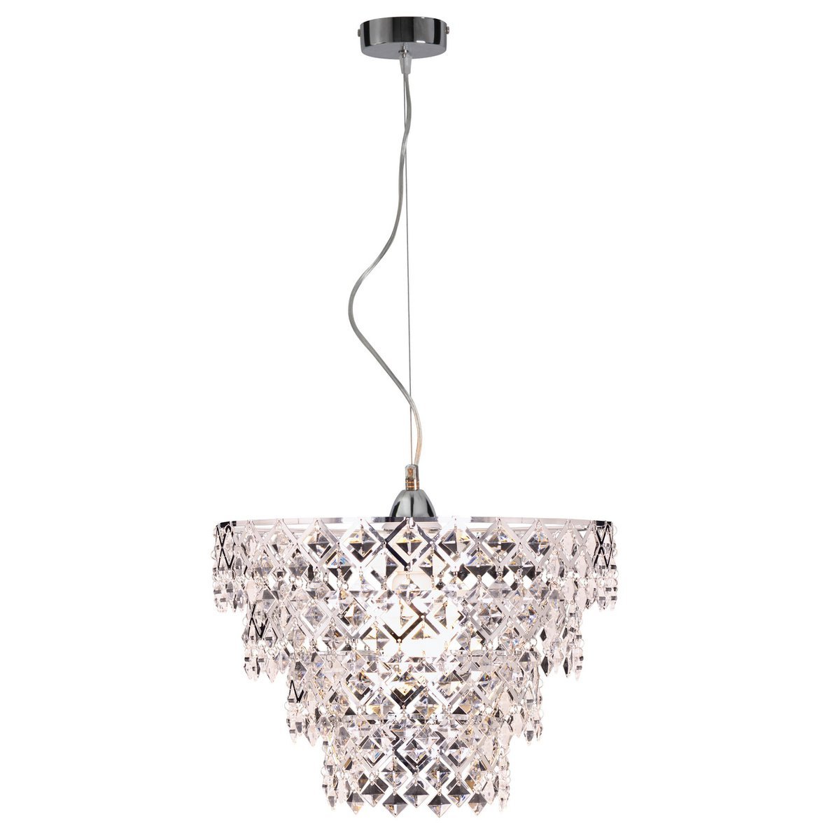 Acryl Hanglamp Fancy Chroom Met Fitting E27 Diameter 38 Cm