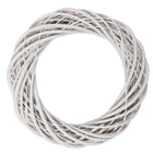 Krans 40 cm wit rotan