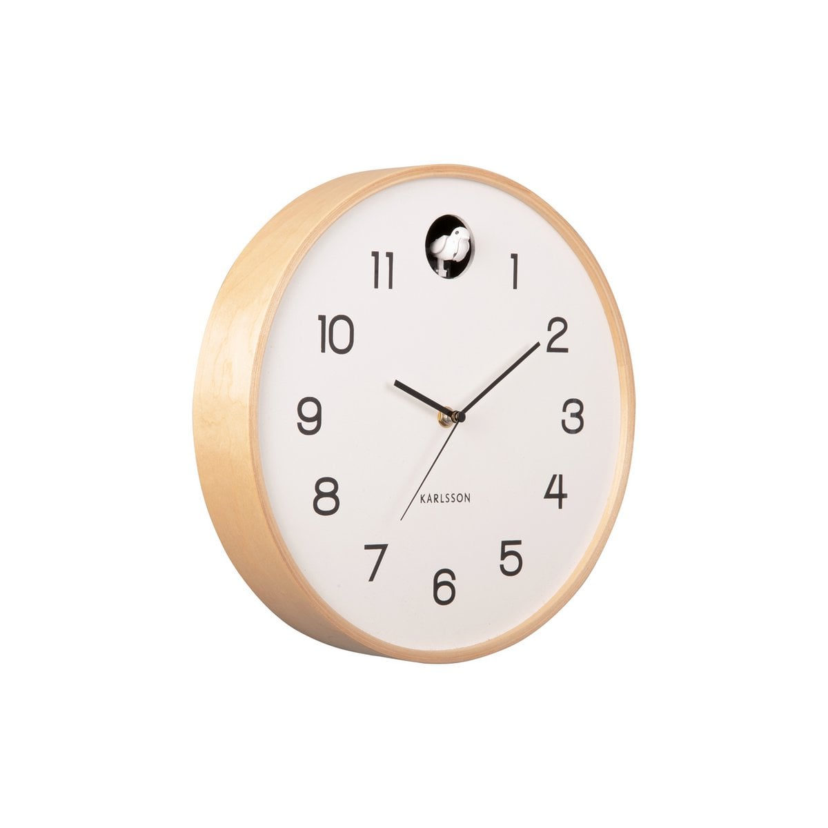 Wandklok 32 cm hout wit