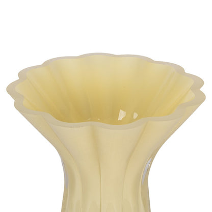 Vaas 14x23 cm geel glas