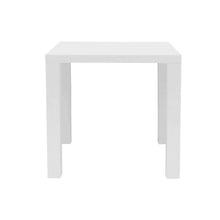 Eettafel 80x80 cm wit MDF hoogglans