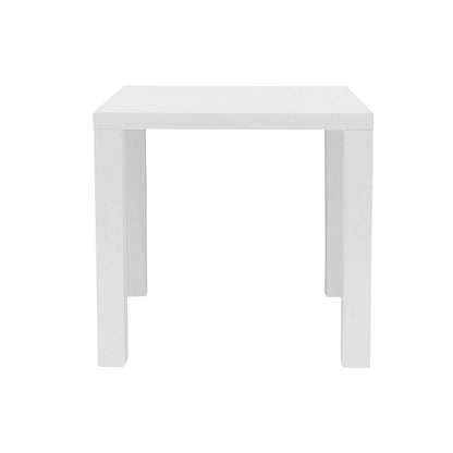 Eettafel 80x80 cm wit MDF hoogglans
