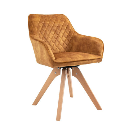 Vintage velvet armchair, gold