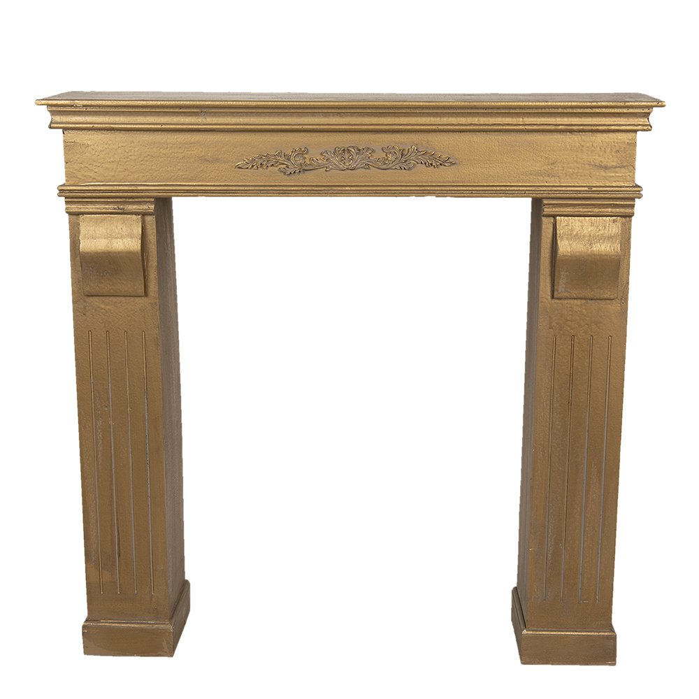 Schouw 100x22x99 cm goudkleurig hout