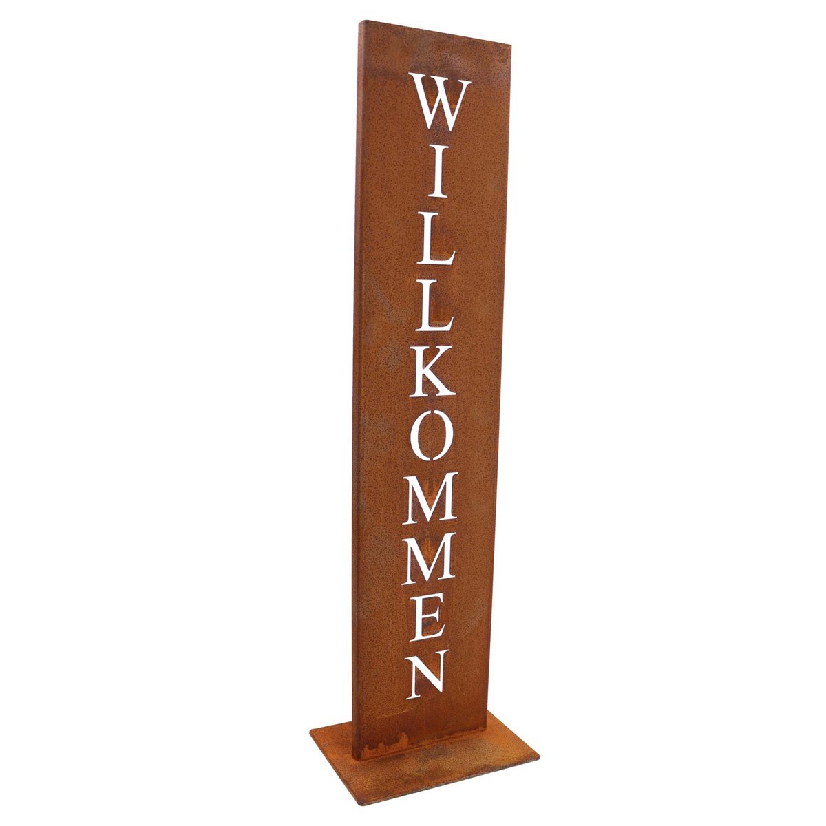 Welkomstbord roest metaal 71x15 cm