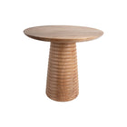 Bijzettafel mangohout 50x50x35 cm beige