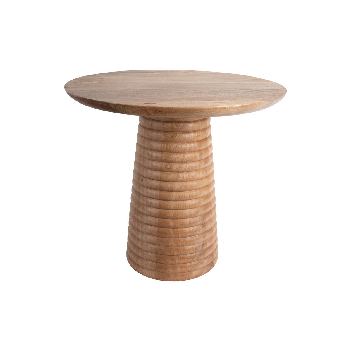 Bijzettafel mangohout 50x50x35 cm beige