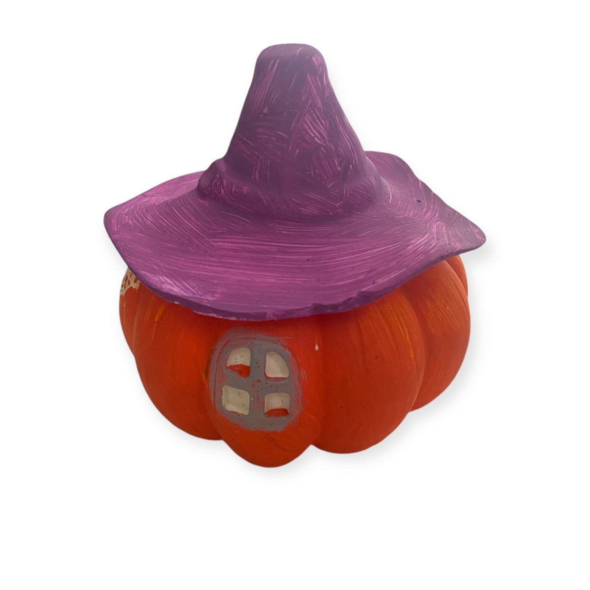 Nieuw binnen! Spookachtig pompoenhuis met kaars