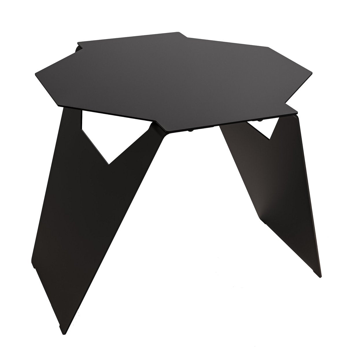 Bijzettafel 50 cm diameter zwart MDF