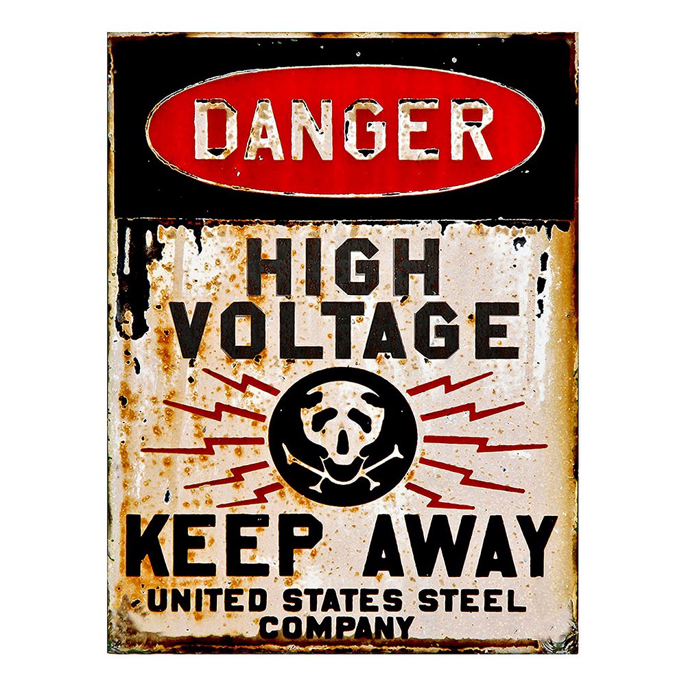 Text Plate 25x33 cm Beige Black Iron Wall Plaque