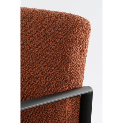 Symon Fauteuil Terra Bouclé Zitting Metalen Frame Comfort
