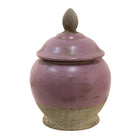 Voorraadpot Ø 19x26 cm roze beige keramiek