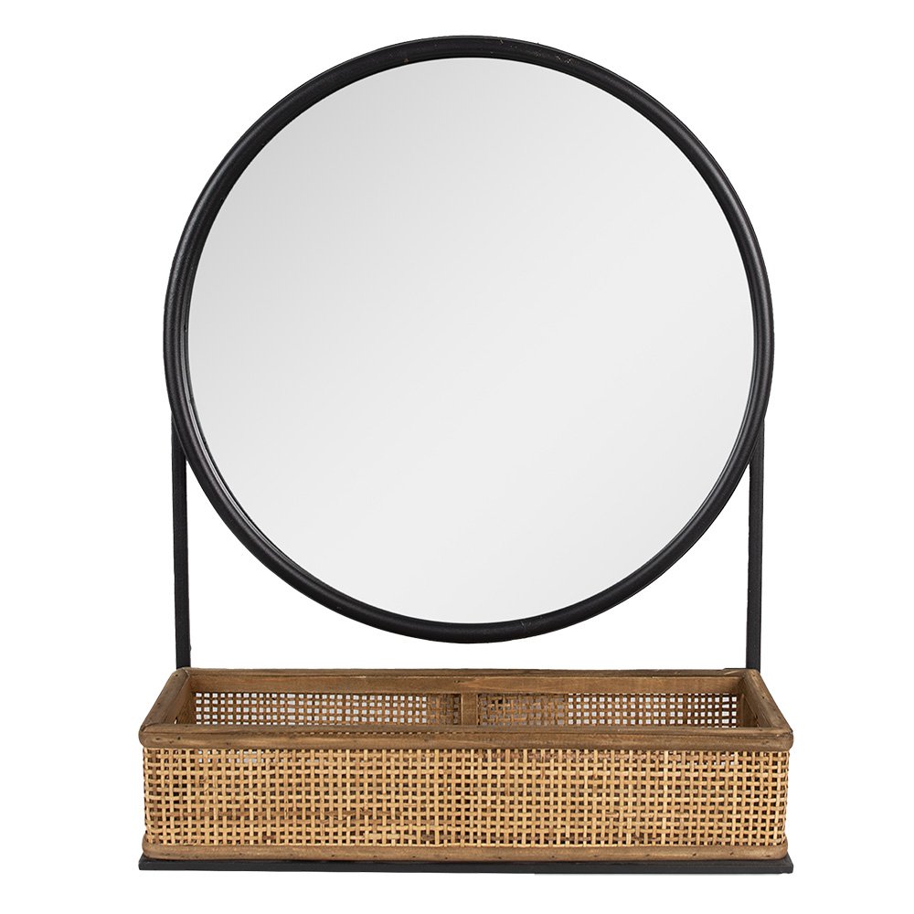 Mirror Brown Black, Iron and Glass 40x12x51 cm
