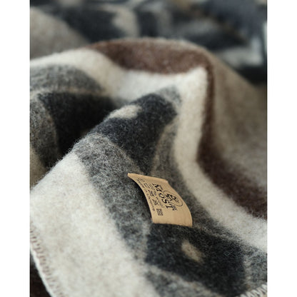 Wollen beddeken 200x220 cm beige