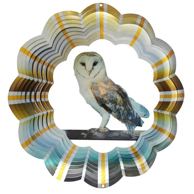 Windspinner 12", Spin Art, Barn Owl, 12BOWL300