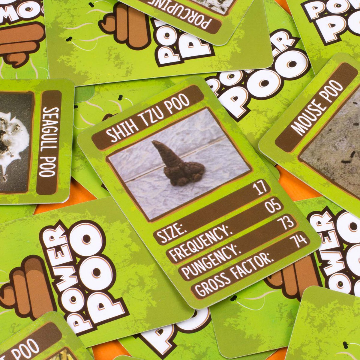 Kwartetspel Power-Poo 40 kaarten Engels