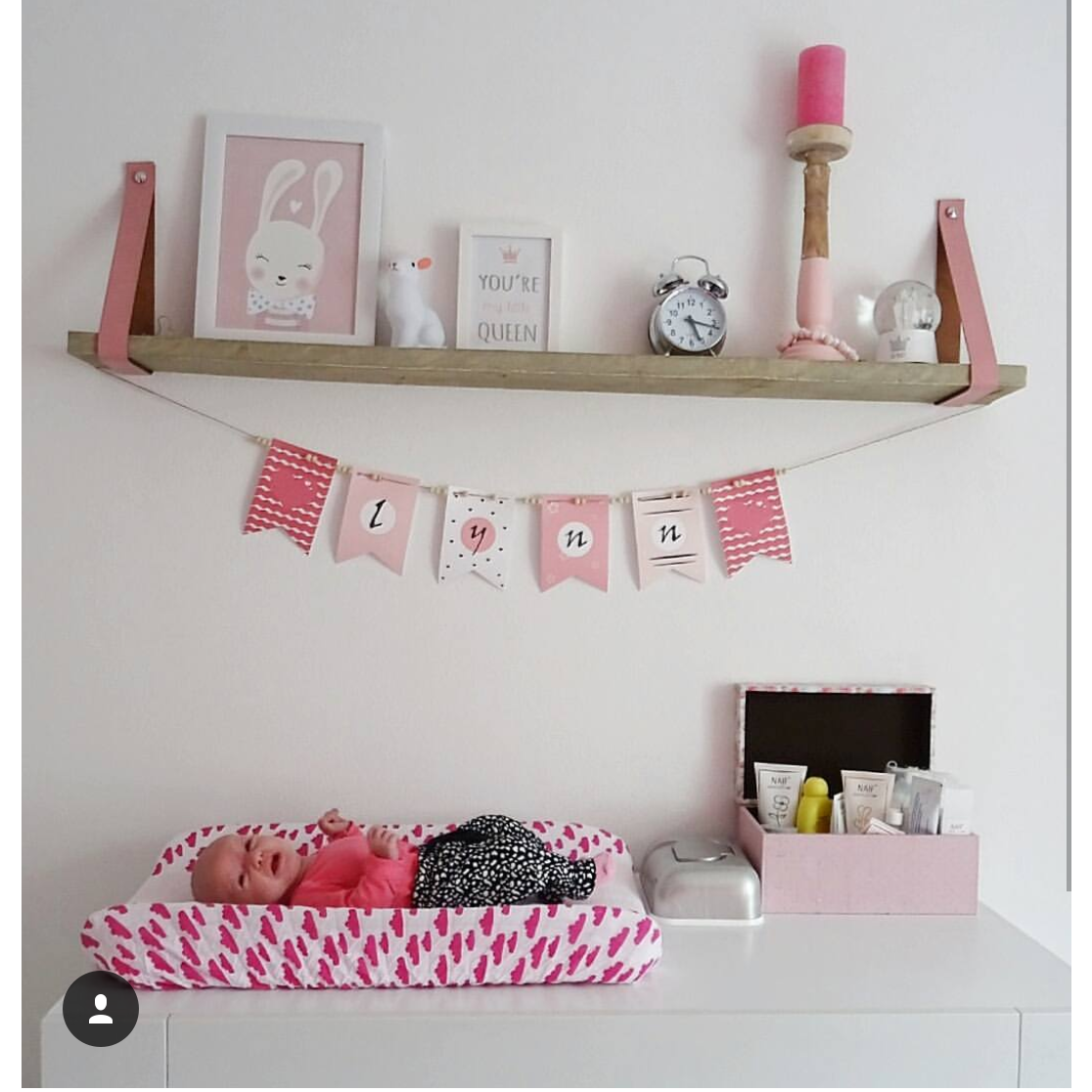 Leren plankdragers oud roze set van 2