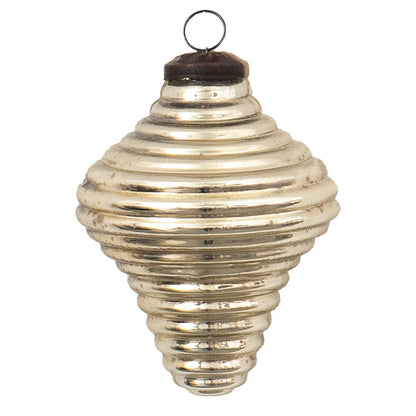 Christmas Bauble Ø 6 cm Silver Coloured Glass Christmas Decoration