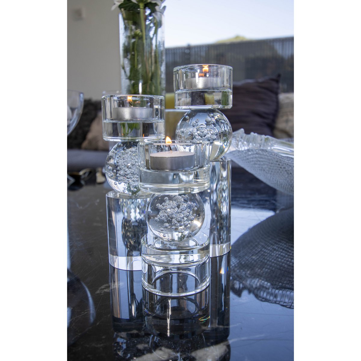 6x6x12.5cm glass bubble bell