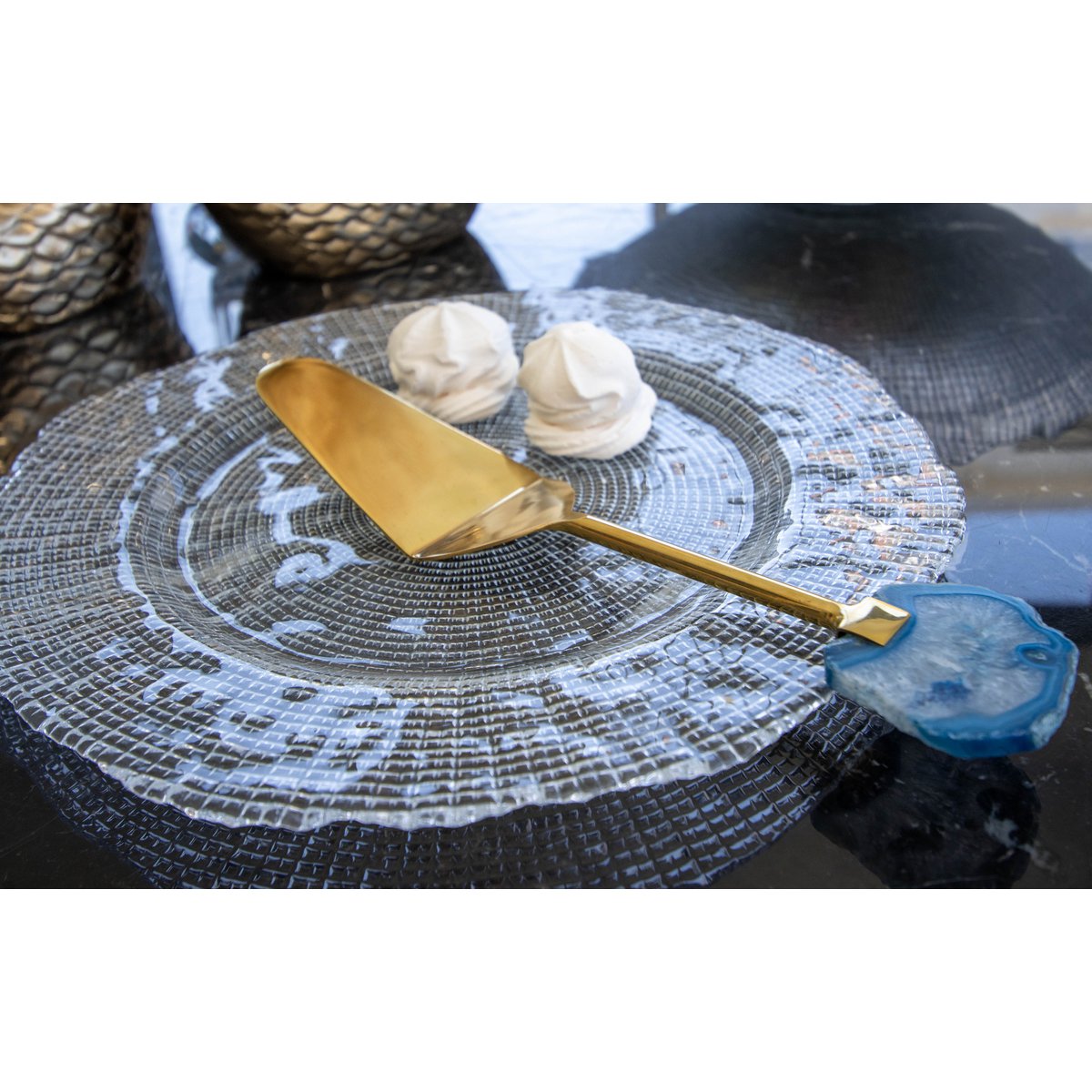 Serviceplaat glas 33x33 cm transparant