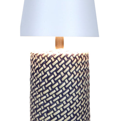 Tafellamp 29 cm zwart wit LED oplaadbaar