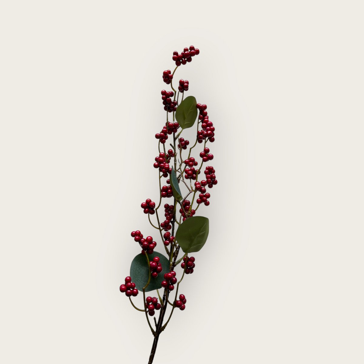 Kunstbloem Rode Vrucht 83 cm