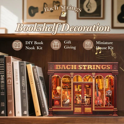 3D DIY huisje Bach String 21x13x17cm hout