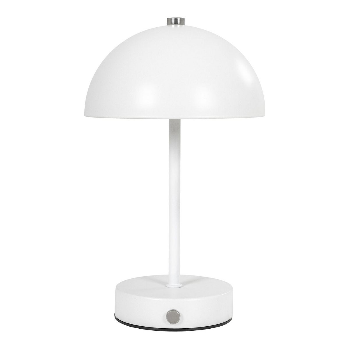 Tafellamp LED wit metaal oplaadbaar 15x15x25 cm