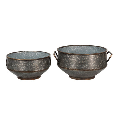 Plant Holder Gray Metal Plant Pot