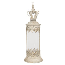 Lantaarn 17x55 cm beige glas goud