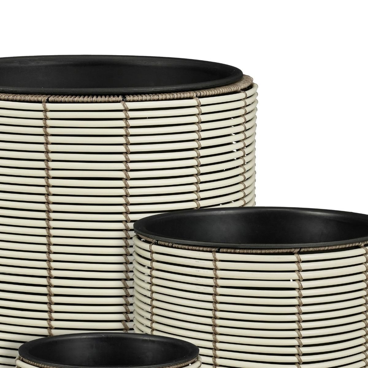 Bloempot set Cesena wit Ø25-45 cm gerecycled plastic