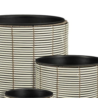 Bloempot set Cesena wit Ø25-45 cm gerecycled plastic