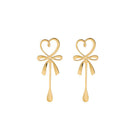 Theelepels set van 2 goud roestvrij staal 14 cm
