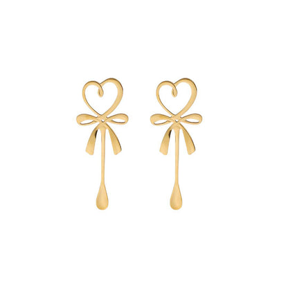 Theelepels set van 2 goud roestvrij staal 14 cm