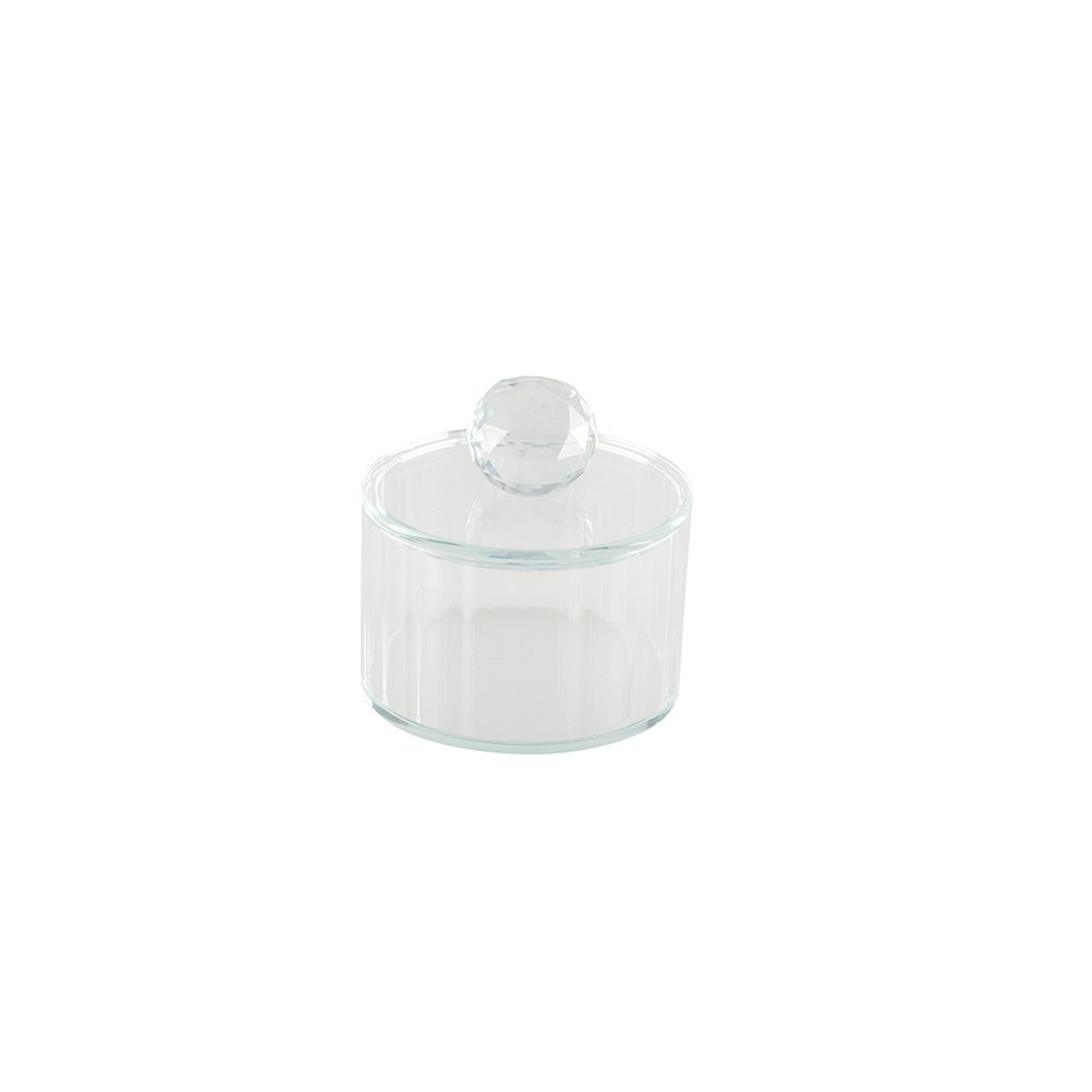 Crystal glass box with 10x10x10cm diamond lid