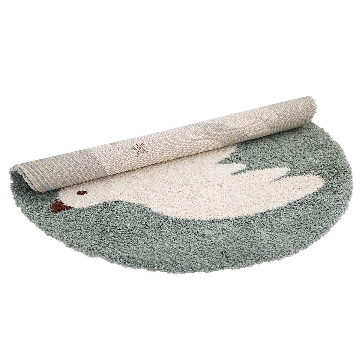Rond tapijt 120 cm aquablauw vogel