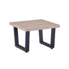Salontafel 60x60x40 cm eiken decor zwart sledeonderstel