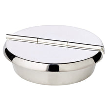 EDZARD foldable ashtray Ashburn, silver-plated, 10 cm diameter, 2 compartments