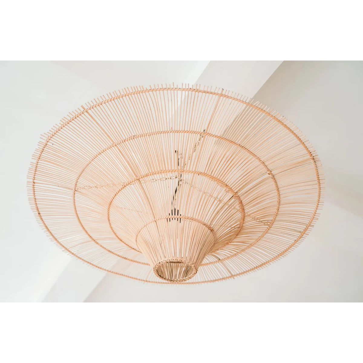 Hanglamp riet XL koepel naturel