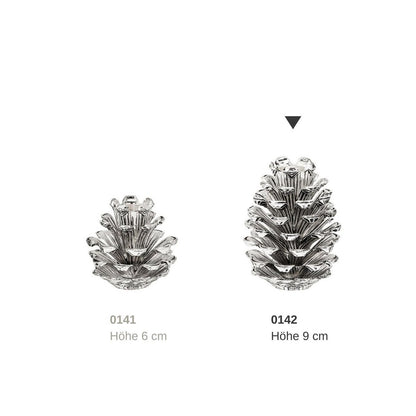 Kandelaar kegel H 9 cm zilver aluminium