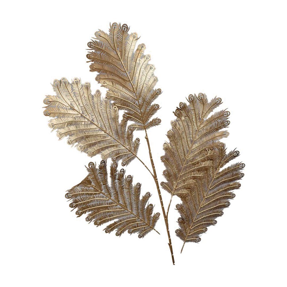 Decoratieve bloem 90 cm goud kunststof