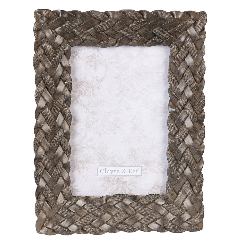 Photo Frame 10x15 cm Brown Polyresin Photo Frame