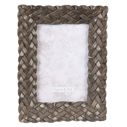 Photo Frame 10x15 cm Brown Polyresin Photo Frame