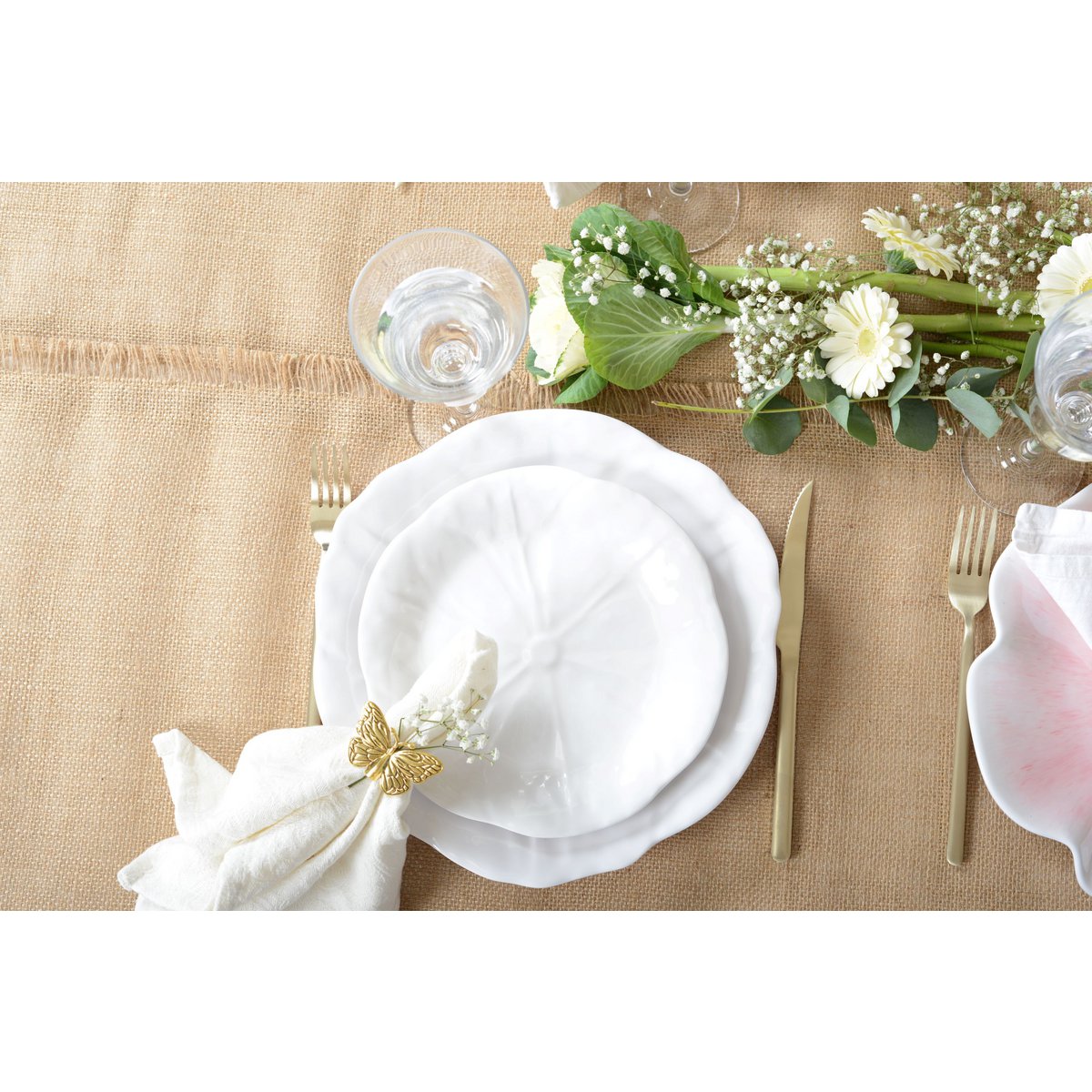 Dessertplaat melamine 21x21x1.5 cm wit