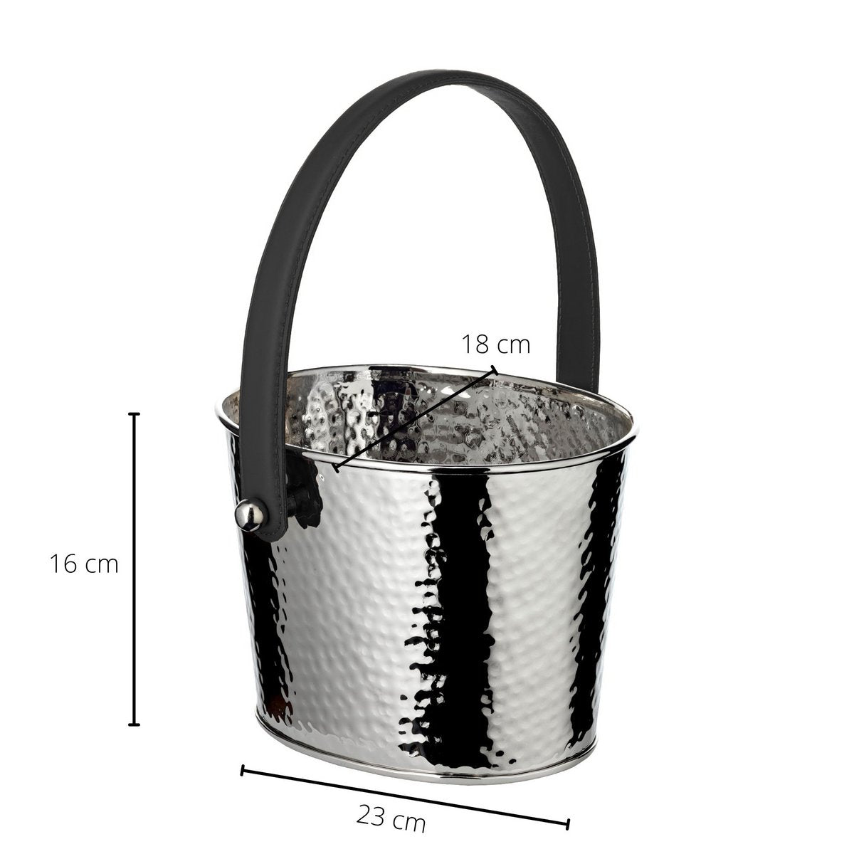 Champagnekoeler 23x18x16 cm roestvrij staal zilver