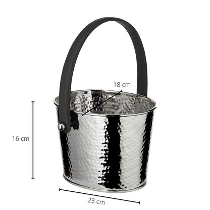Champagnekoeler 23x18x16 cm roestvrij staal zilver