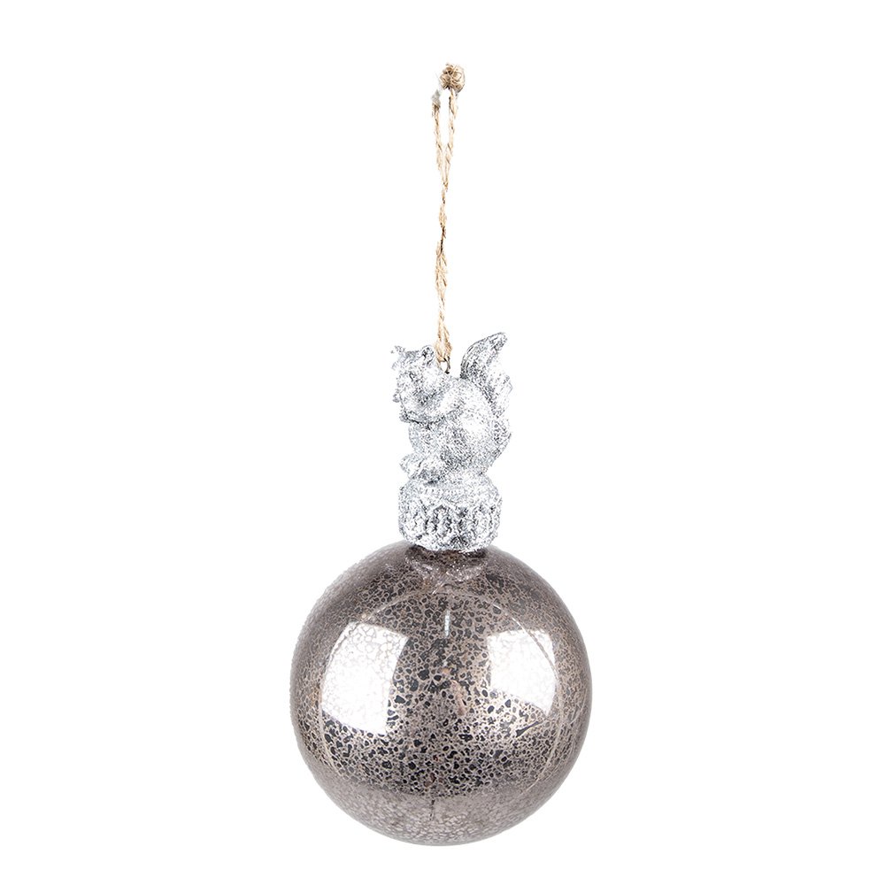 Christmas Ball Ø 7 cm Silver-colored Glass Christmas Decoration