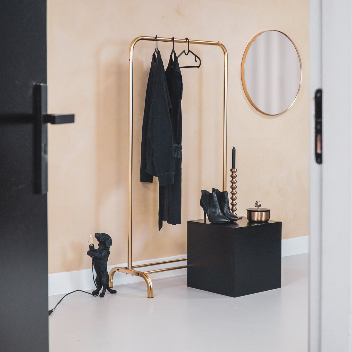 Garment rack - Metal - Gold - 80x40x150cm