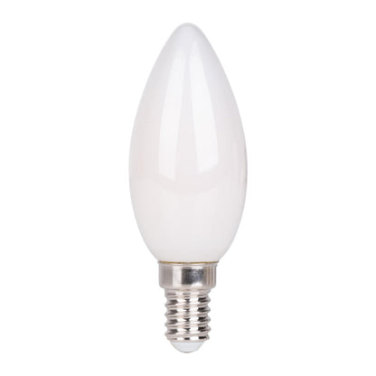 LED kaarslamp E14 4W 6 stuks melkachtig glas