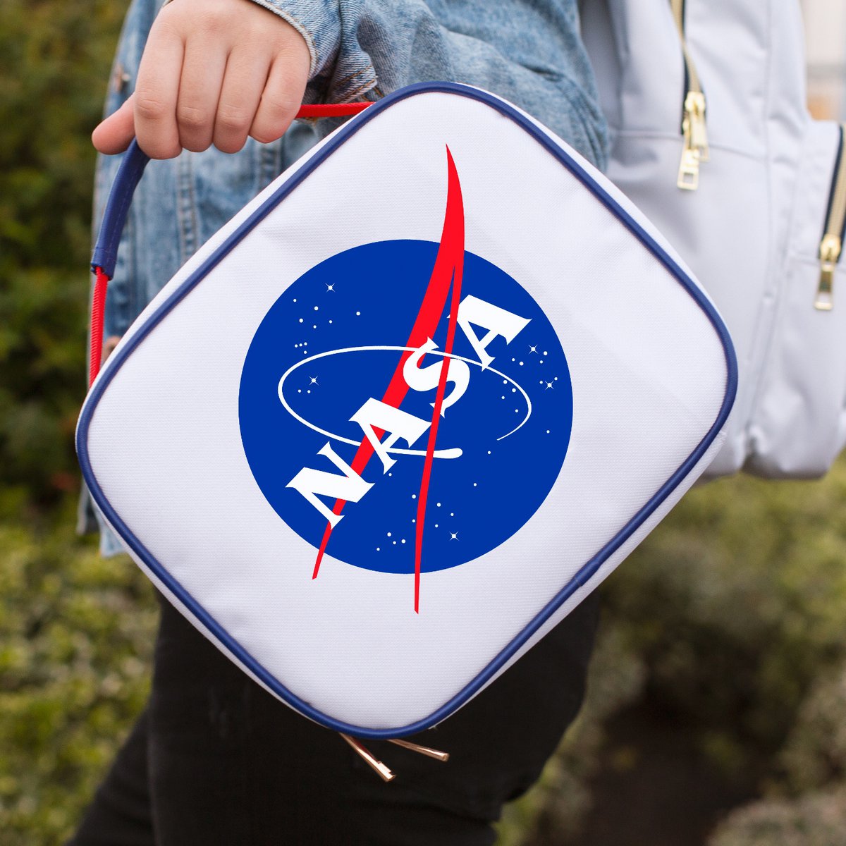 NASA Zipper Lunch Bag - White